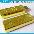 Newest Design Golden USB Flash Drive Pen Drive 8GB 16GB Gold Bar USB 2.0 Flash Memory Pendrive